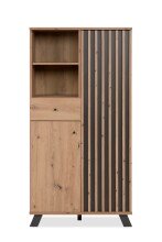 Highboard >Medan< in Artisan Oak / anthrazit  -...