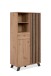 Highboard >Medan< in Artisan Oak / anthrazit  - 80x156x40cm (BxHxT)