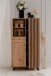Highboard >Medan< in Artisan Oak / anthrazit  - 80x156x40cm (BxHxT)