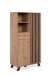 Highboard >Medan< in Artisan Oak / anthrazit  - 80x156x40cm (BxHxT)
