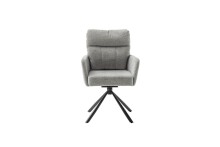 Esszimmerstuhl >Urbain / Utica< 2er-Set in grau aus hochwertigem Bezugsstoff - 60x92x67 (BxHxT)
