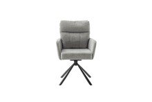 Esszimmerstuhl >Urbain / Utica< 2er-Set in grau aus hochwertigem Bezugsstoff - 60x92x67 (BxHxT)