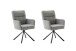 Esszimmerstuhl >Urbain / Utica< 2er-Set in grau aus hochwertigem Bezugsstoff - 60x92x67 (BxHxT)