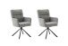 Esszimmerstuhl >Urbain / Utica< 2er-Set in grau aus hochwertigem Bezugsstoff - 60x92x67 (BxHxT)