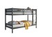 Etagenbett >Moritz< in Kiefer Grau aus Massivholz - 207x140x97cm (BxHxT)