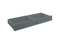 Bettschubkasten >Moritz< (2er-Set) in Kiefer Grau aus Massivholz - 97,2x19,8x75cm (BxHxT)