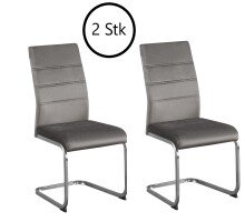 Freischwinger >Timofei / Ticino<  2er-Set in grau - 45x96x58 (BxHxT)