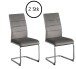 Freischwinger >Timofei / Ticino<  2er-Set in grau - 45x96x58 (BxHxT)