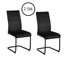 Freischwinger >Timofei / Ticino <  2er-Set in schwarz - 45x96x58 (BxHxT)