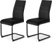 Freischwinger >Timofei / Ticino<  2er-Set in schwarz - 45x96x58 (BxHxT)