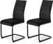 Freischwinger >Timofei / Ticino<  2er-Set in schwarz - 45x96x58 (BxHxT)