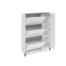 Schuhschrank >EASY< in weiß, Holzwerkstoff - 103x135x25,2cm (BxHxT)