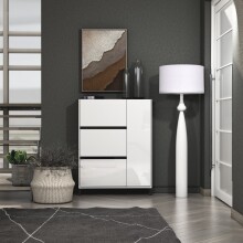 Schuhschrank >EASY< in weiß, Holzwerkstoff - 103x135x25,2cm (BxHxT)