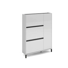 Schuhschrank >EASY< in weiß, Holzwerkstoff - 103x135x25,2cm (BxHxT)