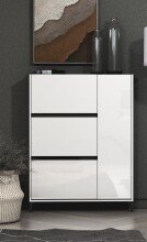 Schuhschrank >EASY< in weiß, Holzwerkstoff - 103x135x25,2cm (BxHxT)