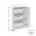 Schuhschrank >EASY< in weiß, Holzwerkstoff - 103x135x25,2cm (BxHxT)
