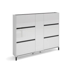 Schuhschrank >EASY< in weiß, Holzwerkstoff - 169x135x25,2cm (BxHxT)