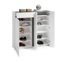 Schuhkommode >Atrium< in weiß, Holzwerkstoff - 120x115x34cm (BxHxT)