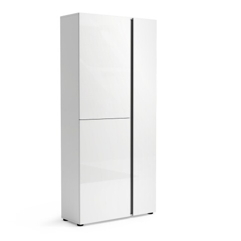 Schuhschrank >Atrium< in weiß, Holzwerkstoff - 91x196x34cm (BxHxT)