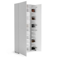Schuhschrank >Atrium< in weiß, Holzwerkstoff - 91x196x34cm (BxHxT)
