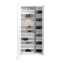 Schuhschrank >Atrium< in weiß, Holzwerkstoff - 91x196x34cm (BxHxT)