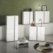 Schuhschrank >Atrium< in weiß, Holzwerkstoff - 91x196x34cm (BxHxT)