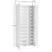 Schuhschrank >Atrium< in weiß, Holzwerkstoff - 91x196x34cm (BxHxT)