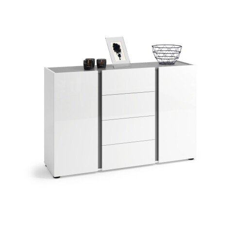 Sideboard >Atrium< in weiß, Holzwerkstoff - 140x92x40cm (BxHxT)
