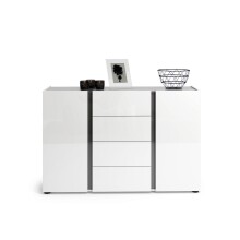 Sideboard >Atrium< in weiß, Holzwerkstoff - 140x92x40cm (BxHxT)