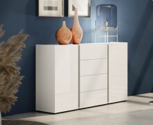 Sideboard >Atrium< in weiß, Holzwerkstoff - 140x92x40cm (BxHxT)