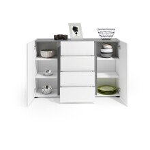 Sideboard >Atrium< in weiß, Holzwerkstoff - 140x92x40cm (BxHxT)