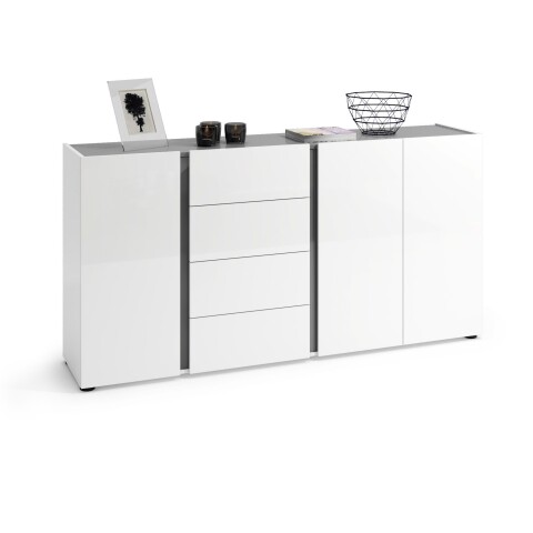 Sideboard >Atrium< in weiß, Holzwerkstoff - 180x92x40cm (BxHxT)