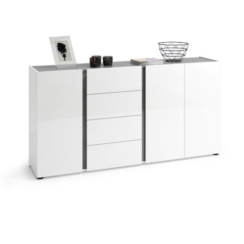 Sideboard >Atrium< in weiß, Holzwerkstoff - 180x92x40cm (BxHxT)