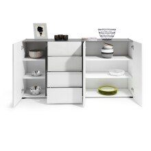 Sideboard >Atrium< in weiß, Holzwerkstoff - 180x92x40cm (BxHxT)