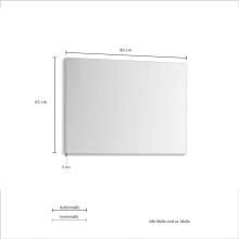 Garderobenspiegel >Atrium< in weiß, Spiegelglas - 80x65x2cm (BxHxT)