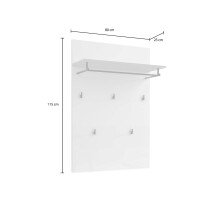 Garderoben-Set >Atrium< in weiß, Holzwerkstoff - 290x196x34cm (BxHxT)