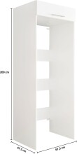 Waschmaschinenumbauschrank >LAUNDREEZY< in weiß - 67,5x200x67,5 (BxHxT)