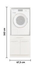 Waschmaschinenumbauschrank >LAUNDREEZY< in weiß - 67,5x162x67,5 (BxHxT)