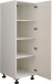 Stauraumschrank >LAUNDREEZY< in weiß, Holzwerkstoff - 50x162x67,5cm (BxHxT)