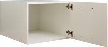 Schrankaufsatz >LAUNDREEZY< in weiß, Holzwerkstoff - 50x38x67,5cm (BxHxT)