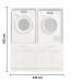 Waschmaschinenumbauschrank >LAUNDREEZY< in weiß - 135x162x67,5 (BxHxT)
