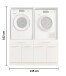 Waschmaschinenumbauschrank >LAUNDREEZY< in weiß - 135x162x67,5 (BxHxT)