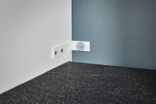 Waschmaschinenumbauschrank >LAUNDREEZY< in weiß - 135x200x67,5 (BxHxT)