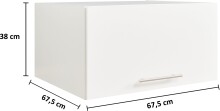 Waschmaschinenumbauschrank >LAUNDREEZY< in weiß - 135x200x67,5 (BxHxT)