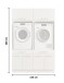 Waschmaschinenumbauschrank >LAUNDREEZY< in weiß - 135x200x67,5 (BxHxT)