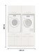 Waschmaschinenumbauschrank >LAUNDREEZY< in weiß - 135x200x67,5 (BxHxT)