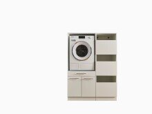 Waschmaschinenumbauschrank >LAUNDREEZY< in weiß - 117,5x162x67,5 (BxHxT)