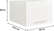 Waschmaschinenumbauschrank >LAUNDREEZY< in weiß - 117,5x200x67,5 (BxHxT)