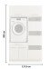 Waschmaschinenumbauschrank >LAUNDREEZY< in weiß - 117,5x200x67,5 (BxHxT)