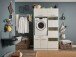 Waschmaschinenumbauschrank >LAUNDREEZY< in weiß - 117,5x200x67,5 (BxHxT)